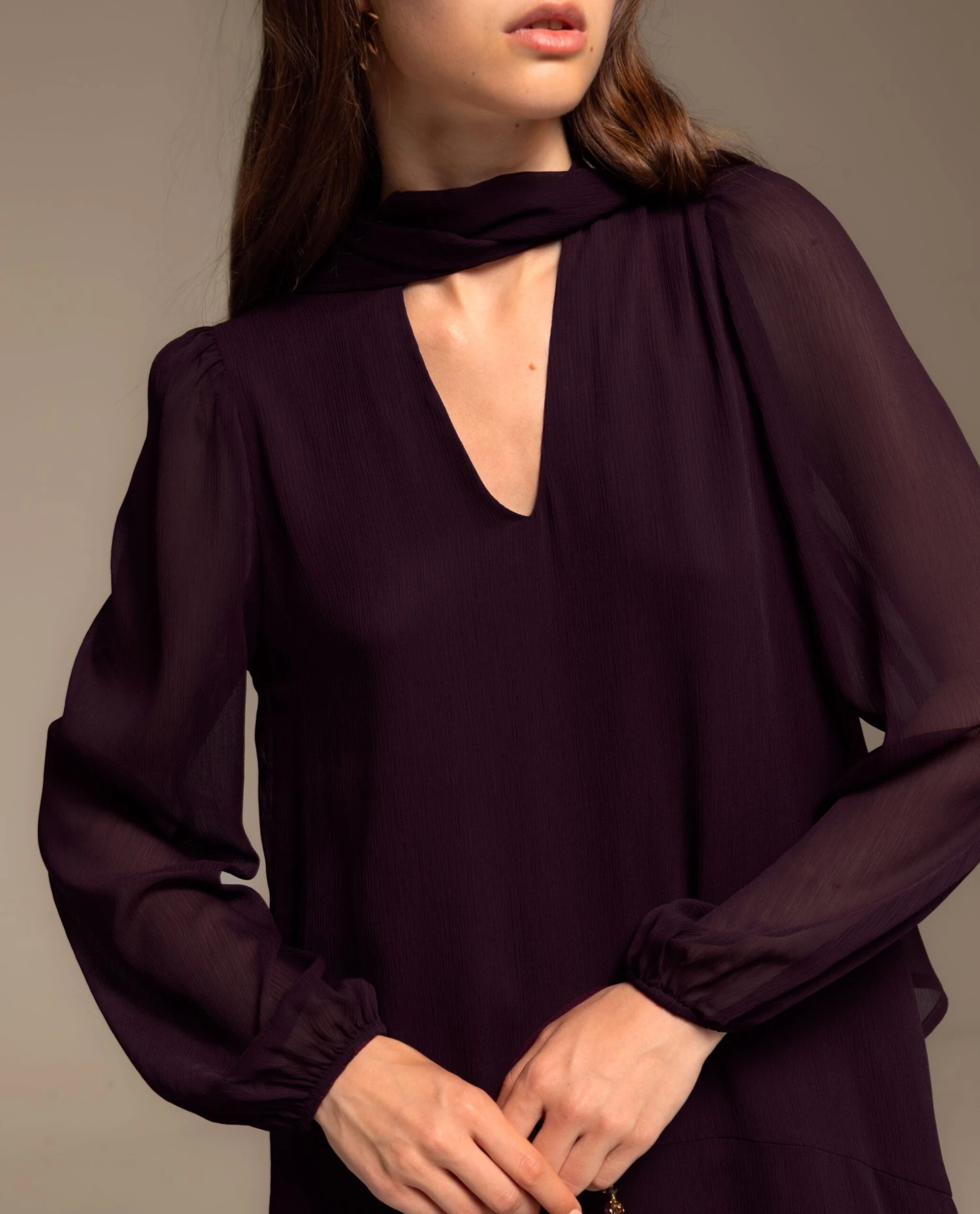 VESTIDO CAYETANA · CIRUELA 3 VESTIDO CAYETANA · CIRUELA - Imagen 3