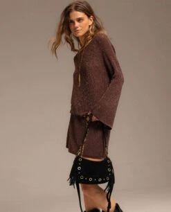 BOLSO PHOENIX · NEGRO -[品牌] Ventas THE-ARE vestido corto cobre mangas largas semitransparentes mujer the are 04