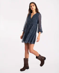 VESTIDO LOVED ONES · AZUL -[品牌] Ventas THE-ARE vestido corto estampado azul paneles manga larga mujer the are eci img 1 d19e60d1 1c4c 4973 91e9 54b3d1c6949a scaled