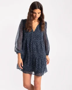 VESTIDO LOVED ONES · AZUL -[品牌] Ventas THE-ARE vestido corto estampado azul paneles manga larga mujer the are eci img 2 fa308149 f4e0 49af 898f 79ba74dbc8ff scaled