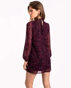 VESTIDO WHISPER CHARM · ESTAMPADO -[品牌] Ventas THE-ARE vestido corto estampado rojo morado lurex fiesta mujer the are eci img 3