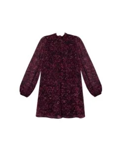 VESTIDO WHISPER CHARM · ESTAMPADO -[品牌] Ventas THE-ARE vestido corto estampado rojo morado lurex fiesta mujer the are eci img 5