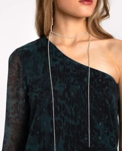 VESTIDO EVER YOU MEET · ESTAMPADO -[品牌] Ventas THE-ARE vestido corto estampado verde luerex manga larga asimetrico fiesta mujer the are 2