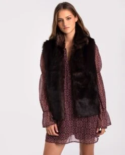 VESTIDO BREEZY AVENUE · MARRÓN -[品牌] Ventas THE-ARE vestido corto marron estampado etnico mangas largas forro pantalon mujer the are 9