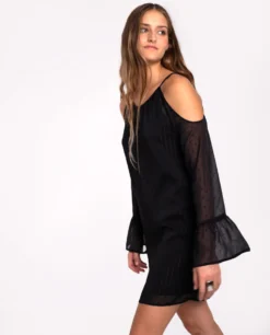 VESTIDO MAGIC DREAM · NEGRO -[品牌] Ventas THE-ARE vestido corto negro plumeti manga larga fiesta mujer the are 8 scaled