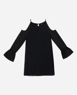 VESTIDO MAGIC DREAM · NEGRO -[品牌] Ventas THE-ARE vestido corto negro plumeti manga larga fiesta mujer the are eci img 5