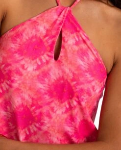 VESTIDO BE MY LUCK · PRINT ROSA -[品牌] Ventas THE-ARE vestido corto rosa estampado halter mujer the are eci img 3 a433e812 7f87 4cec 8970 b3abcba51282