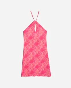 VESTIDO BE MY LUCK · PRINT ROSA -[品牌] Ventas THE-ARE vestido corto rosa estampado halter mujer the are eci img 5