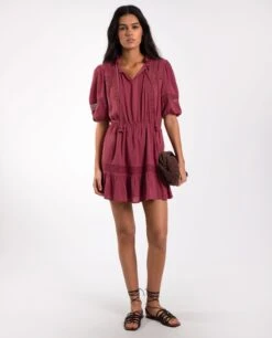 VESTIDO IT GIRL · ROSA -[品牌] Ventas THE-ARE vestido corto rosa manga abullonada mujer the are eci img 1