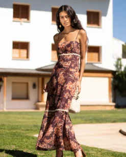 VESTIDO NATALIA · ESTAMPADO -[品牌] Ventas THE-ARE vestido estampado flores largo tirantes corte imperio invitada mujer the are 10 scaled