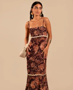 VESTIDO NATALIA · ESTAMPADO -[品牌] Ventas THE-ARE vestido estampado flores largo tirantes corte imperio invitada mujer the are 14 scaled