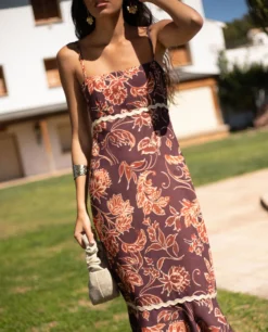 VESTIDO NATALIA · ESTAMPADO -[品牌] Ventas THE-ARE vestido estampado flores largo tirantes corte imperio invitada mujer the are 3 scaled