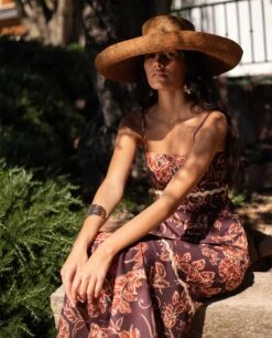 VESTIDO NATALIA · ESTAMPADO -[品牌] Ventas THE-ARE vestido estampado flores largo tirantes corte imperio invitada mujer the are 8