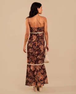 VESTIDO NATALIA · ESTAMPADO -[品牌] Ventas THE-ARE vestido estampado flores largo tirantes corte imperio invitada mujer the are eci img 3