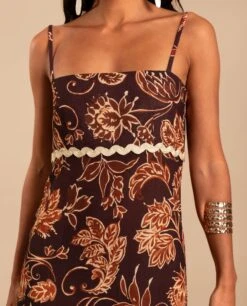 VESTIDO NATALIA · ESTAMPADO -[品牌] Ventas THE-ARE vestido estampado flores largo tirantes corte imperio invitada mujer the are eci img 4