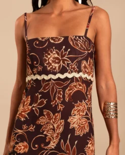 VESTIDO NATALIA · ESTAMPADO -[品牌] Ventas THE-ARE vestido estampado flores largo tirantes corte imperio invitada mujer the are eci img 4 scaled