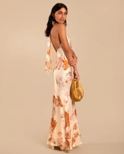 VESTIDO GABRIELA · ESTAMPADO -[品牌] Ventas THE-ARE vestido estampado midi escote halter falda asimetrica invitada mujer the are 12