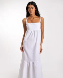 VESTIDO OLIVIA · BLANCO -[品牌] Ventas THE-ARE vestido largo blanco tirantes textura mujer the are 12 scaled