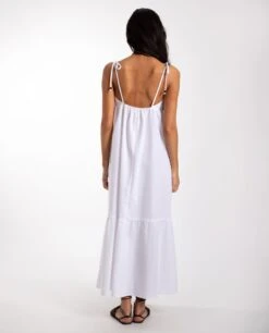 VESTIDO OLIVIA · BLANCO -[品牌] Ventas THE-ARE vestido largo blanco tirantes textura mujer the are 13