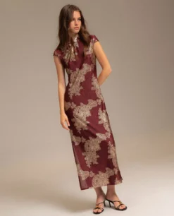 VESTIDO RUBY BLOOM · BURDEOS