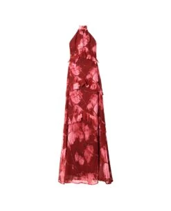 VESTIDO ROSARIO · ESTAMPADO -[品牌] Ventas THE-ARE vestido largo estampado floral cuello halter volantes eventos mujer the are eci img 5