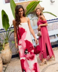 VESTIDO ALEJANDRA · ESTAMPADO -[品牌] Ventas THE-ARE vestido largo estampado floral escote palabra honor tirantes elegante mujer the are 4