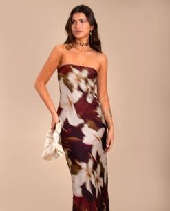 VESTIDO ADRIANA · ESTAMPADO -[品牌] Ventas THE-ARE vestido largo estampado flores palabra honor eci img 2