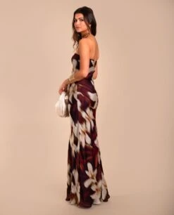 VESTIDO ADRIANA · ESTAMPADO -[品牌] Ventas THE-ARE vestido largo estampado flores palabra honor eci img 3