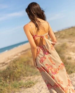 VESTIDO SUNNY STORY · ESTAMPADO -[品牌] Ventas THE-ARE vestido largo estampado lazada espalda tirantes mujer the are 2