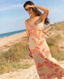 VESTIDO SUNNY STORY · ESTAMPADO -[品牌] Ventas THE-ARE vestido largo estampado lazada espalda tirantes mujer the are 3