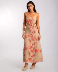 VESTIDO SUNNY STORY · ESTAMPADO -[品牌] Ventas THE-ARE vestido largo estampado lazada espalda tirantes mujer the are eci img 1