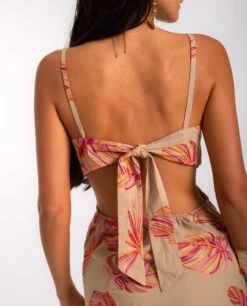 VESTIDO SUNNY STORY · ESTAMPADO -[品牌] Ventas THE-ARE vestido largo estampado lazada espalda tirantes mujer the are eci img 4