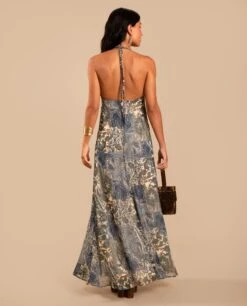 VESTIDO AMAIA · ESTAMPADO -[品牌] Ventas THE-ARE vestido largo estampado paisley escote pico mujer invitada the are eci img 3