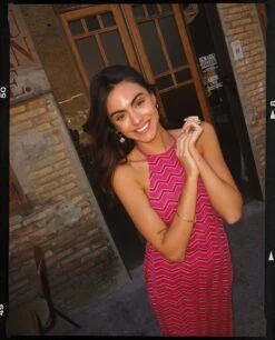 VESTIDO CASCAIS · FUCSIA Y BURDEOS -[品牌] Ventas THE-ARE vestido largo fucsia burdeos lurex abertura mujer the are 1 b9daae04 4426 4b69 9eb6 6d80801f5b93