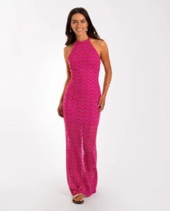 VESTIDO CASCAIS · FUCSIA Y BURDEOS -[品牌] Ventas THE-ARE vestido largo fucsia burdeos lurex abertura mujer the are eci img 2 b2c2c0c3 4cc9 417f b195 926f0c0f4f55