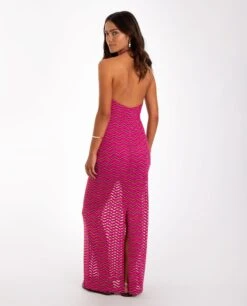 VESTIDO CASCAIS · FUCSIA Y BURDEOS -[品牌] Ventas THE-ARE vestido largo fucsia burdeos lurex abertura mujer the are eci img 3 21238974 c14f 4230 84a4 24bc9dcdfd22