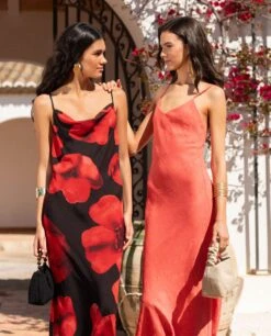 VESTIDO CATALINA · ESTAMPADO -[品牌] Ventas THE-ARE vestido largo lencero tirantes estampado floral volante invitada mujer the are 10