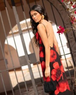 VESTIDO CATALINA · ESTAMPADO -[品牌] Ventas THE-ARE vestido largo lencero tirantes estampado floral volante invitada mujer the are 6