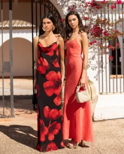 VESTIDO JAÉN · CORAL -[品牌] Ventas THE-ARE vestido largo tirantes jacquard rojo coral invitada mujer the are 9 02ac2202 ddfe 45d8 9ade afae7b307984 scaled