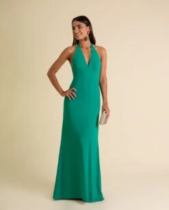 VESTIDO MRS. PEREA · VERDE -[品牌] Ventas THE-ARE vestido largo verde elegante lazada mujer the are eci img 1