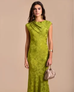 VESTIDO VALENTINA · VERDE -[品牌] Ventas THE-ARE vestido largo verde tejido jacquard sin mangas invitada elegante mujer the are 8 045c181c 2d34 4f8c 8db0 b0986f740f2c scaled