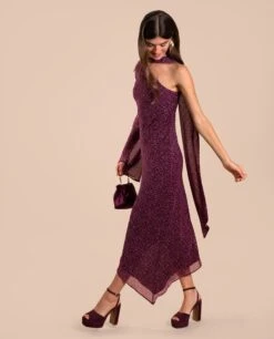 VESTIDO CHLOÉ · ESTAMPADO -[品牌] Ventas THE-ARE vestido midi estampado asimetrico fular eventos mujer the are 2