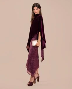 VESTIDO CHLOÉ · ESTAMPADO -[品牌] Ventas THE-ARE vestido midi estampado asimetrico fular eventos mujer the are 3