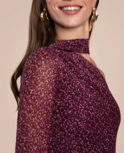 VESTIDO CHLOÉ · ESTAMPADO -[品牌] Ventas THE-ARE vestido midi estampado asimetrico fular eventos mujer the are eci img 4 scaled