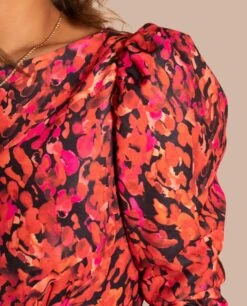 VESTIDO MRS. COLLINS · ESTAMPADO -[品牌] Ventas THE-ARE vestido midi estampado flores manga larga mujer eci img 4