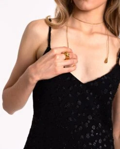 VESTIDO LATE SHOW · NEGRO -[品牌] Ventas THE-ARE vestido midi negro tirantes lurex fiesta mujer the are eci img 4