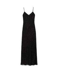 VESTIDO LATE SHOW · NEGRO -[品牌] Ventas THE-ARE vestido midi negro tirantes lurex fiesta mujer the are eci img 5 scaled