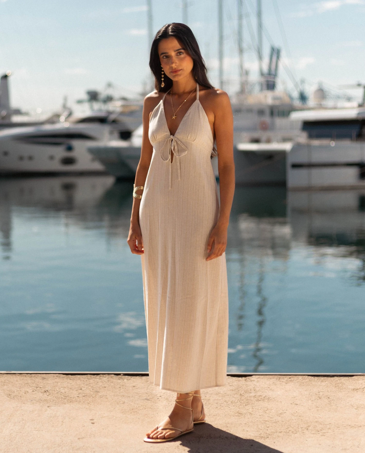 VESTIDO GOLDEN BRUNCH · BEIGE 2 VESTIDO GOLDEN BRUNCH · BEIGE - Imagen 2