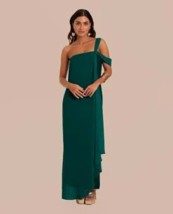VESTIDO ALMERÍA · VERDE -[品牌] Ventas THE-ARE vestido midi verde escote bardot asimetrico gasa eventos mujer the are eci img 1 bf4bcc72 f6c1 4417 bfb6 eed17aeb95b7