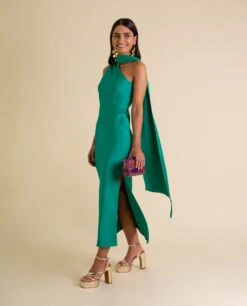 VESTIDO MRS. ABRIL · VERDE -[品牌] Ventas THE-ARE vestido midi verde lazada mujer the are f831a004 7703 4ec2 8a99 5beabee8cad7